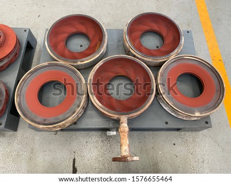 casings of horizontal multi stage pump for industrial process.