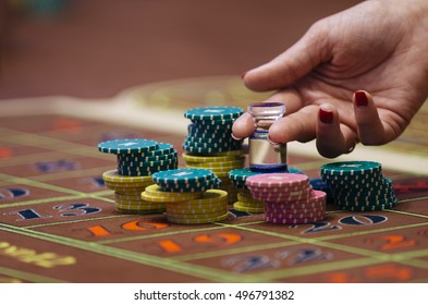 Casino. American Roulette gambling table