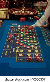 casino - american roulette table