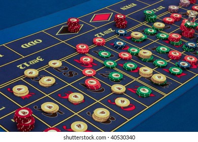 casino - american roulette table closeup