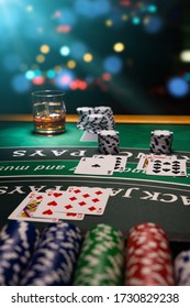 A Casino Black Jack gambling table 