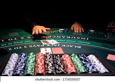 A Casino Black Jack Table 