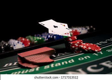 A Casino Black Jack Table 