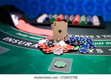 A Casino Black Jack table 