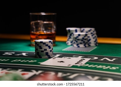 A Casino Black Jack Table 