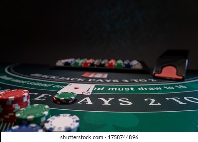 A Casino Black Jack Table 