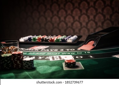 A Casino Black Jack Table 