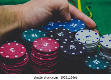 Casino Chips And Dealer