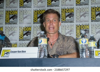 Casper Van Dien at the 2022 annual Comic Con International Convention panel for "Salvage Marines" on July 21, 2022 in San Diego, CA.