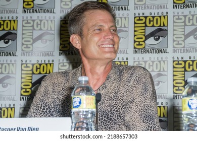 Casper Van Dien at the 2022 annual Comic Con International Convention panel for "Salvage Marines" on July 21, 2022 in San Diego, CA.
