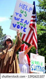 CASPER, WY. JULY 12, 2011. CIRCA: Women Suffrage Day Demonstration Day In Casper, Wyoming.