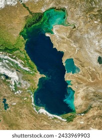 Caspian Sea. Caspian Sea. Elements of this image furnished by NASA.