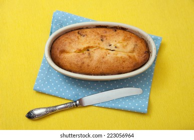 casserole in ceramic form 