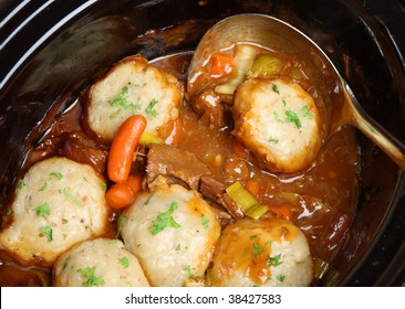 Casseroled Beef With Suet Dumplings