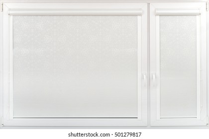 Cassette Roller Blinds On The Windows.