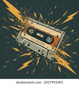 Retro Cassette Tape Dancing Album AI-generated image 2456276825 ...