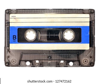 Cassette Tape On White Background