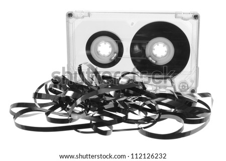 Cassette Tape on White Background