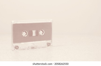 Cassette tape vintage styl in beige skakerings - Shutterstock ID 2058262550