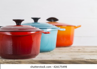 Cast Iron Saucepans And Pot