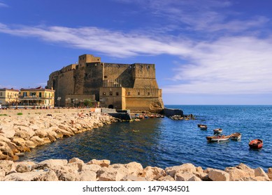 Castel dell'Ovo (Egg Castle) a medieval fortress in the bay of Naples, Italy. - Shutterstock ID 1479434501
