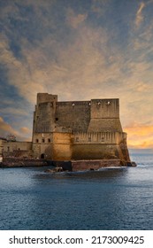 Castel dell'Ovo (Egg Castle) is a medieval fortress and main landmark of Naples, Naples, Italy - Shutterstock ID 2173009425