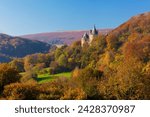 Castell coch (castle coch) (the red castle), tongwynlais, cardiff, wales, united kingdom, europe