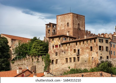 Castello degli Ezzelini. Medieval castle in Bassano del Grappa, Vicenza province, Veneto, Italy, Europe