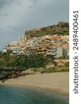 Castelsardo town in Sardinia island, Italy. Townscape in Province of Sassari, Gulf of Asinara. High quality photo