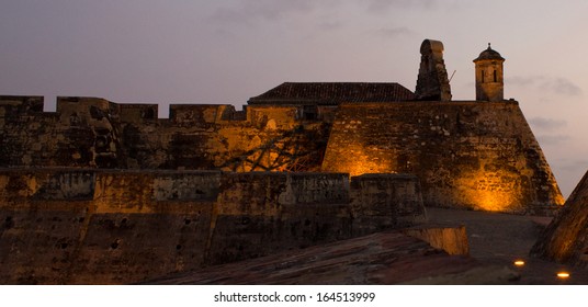 Castillo De  San Felipe At Night