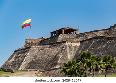 Castillo San Felipe de Barajas, fortaleza ubicada en la estratégica ciudad de Cartagena de Indias en la costa caribeña de Colombia.
