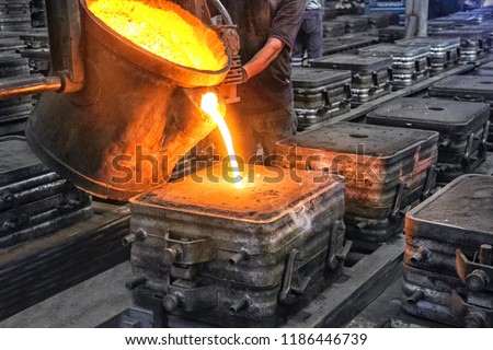 Casting and foundry. Casting is the process from which solid metal shapes (castings) are produced by filling voids in molds with liquid metal.  Patternmaking is the process for producing these pattern