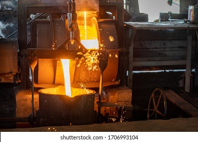 Casting, melting, molding and foundry. The most widely used non reusable mold method is sand casting a process in which specially treated sand is rammed around the pattern and placed in a support. - Powered by Shutterstock