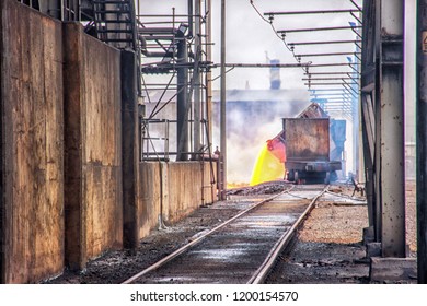 Casting Slag Fall From Big Melting Pot In The Mine Processing Plant. In Metalworking, Metal Is Heated Until It Becomes Liquid And Is Then Poured Into A Mold. The Mold Is A Hollow Cavity That Includes.