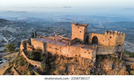 Castle of Alburquerque. A fortress from the late Middle Ages that stands on a hill above the town of Alburquerque in Badajoz, Extremadura. The fortress is also known as Castillo de Luna
