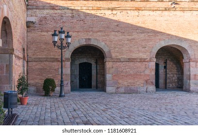 Montjuïc Castle In Barcelona, Spain, On A Beautfiful Sunny Day