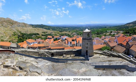 Castle bell and clock tower, Castelo Novo, Historic village around the Serra da Estrela, Castelo Branco district, Beira, Portugal