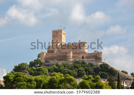 Castle of Biar from the twelfth century in the province of Alicante, Autonomous Community of Valencia, Spain