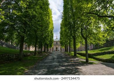 castle boulevard in the shadow of the trees