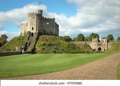 Castle In Cardiff. Wales.