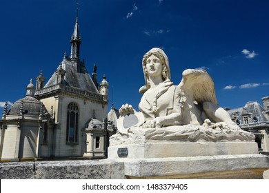 Castle Of Chantilly With His French Formal Garden