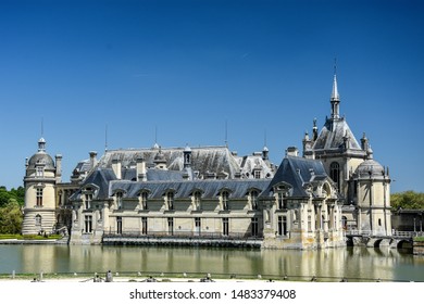 Castle Of Chantilly With His French Formal Garden