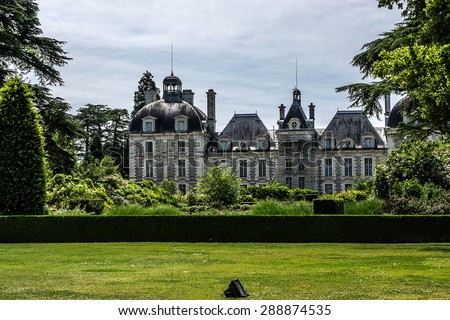 Castle of Cheverny (Chateau de Cheverny), is located between Blois and Chambord and a few kilometers below Cheverny village, and is one of best preserved castles in all of France. Loire Valley, France
