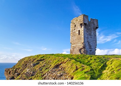 Castle At Cliffs Of Moher, Ireland