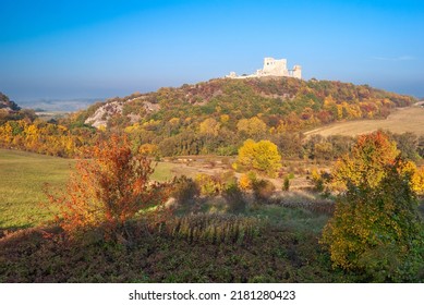 The Castle Of Csesznek Lies In The Bakony Between Gyor And Zirc In The Village Of Csesznek. The Castle Was Constructed After The Mongol Invasion Of Europe Around 1263 In A Period.