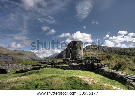 Castle Dolbadarn Keep built for Llywelyn the Great Llanberis Snowdonia Wales