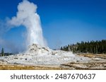 The Castle Geyser erupting, Upper Geyser Basin, Yellowstone National Park, Wyoming, Montana