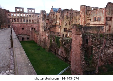 Castle In Heidelberg In Winter