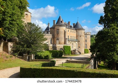 Castle in the historic town of Semur en Auxois in Burgundy, France.