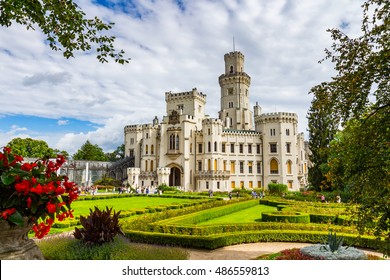 Castle Hluboka nad Vltavou is one of the most beautiful castles of the Czech Republic. - Shutterstock ID 486559813